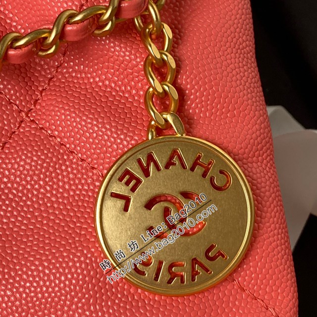 Chanel專櫃新款mini22鏈條女包 香奈兒23BAS3980顆粒22bag經典黑色款迷你版牛皮包 djc5501
